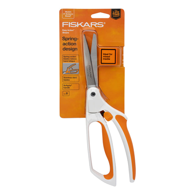 Soft Touch Spring Action Fabric Scissors by Fiskars - 8"