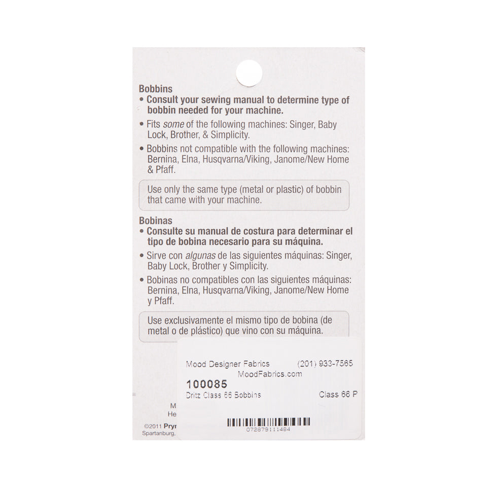 Dritz Class 66 Plastic Bobbins - 4ct