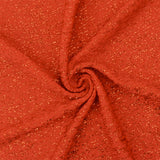 1 Yard Intense Orange Textured Metallic Slinky Knit Fabric 58 Inches