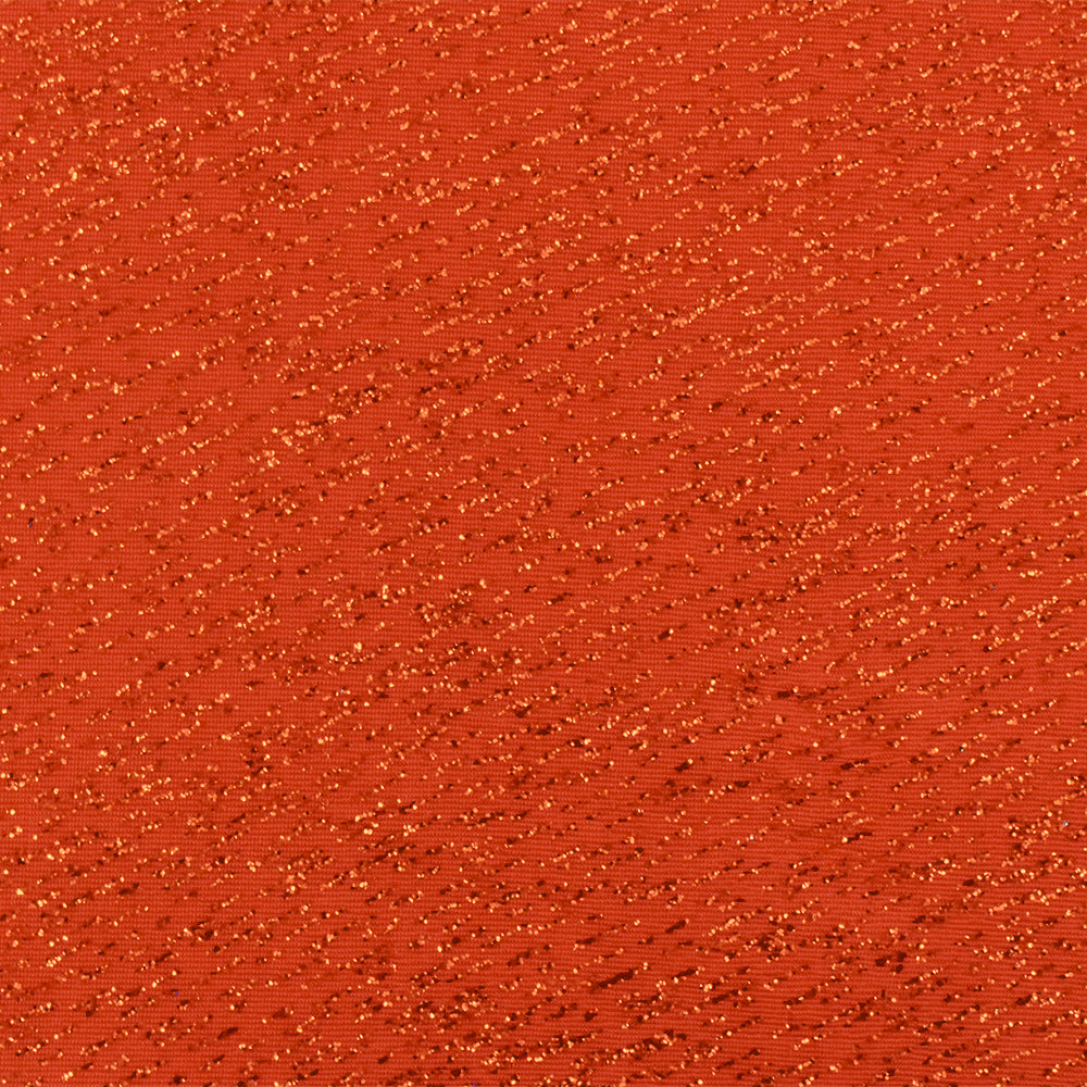 1 Yard Intense Orange Textured Metallic Slinky Knit Fabric 58 Inches