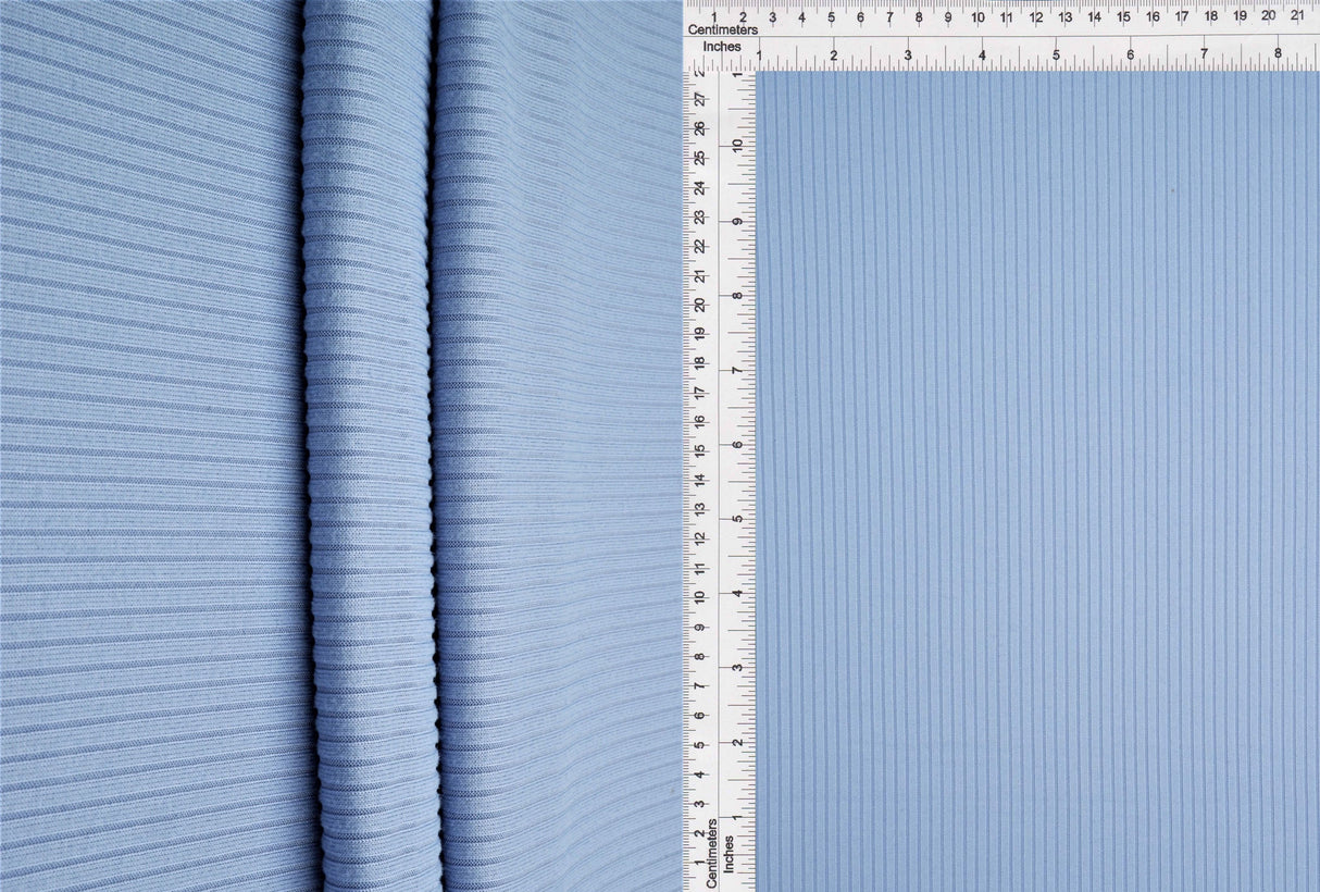 Rib Solid Stretch Knit Fabric