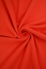 Rib Solid Stretch Knit Fabric