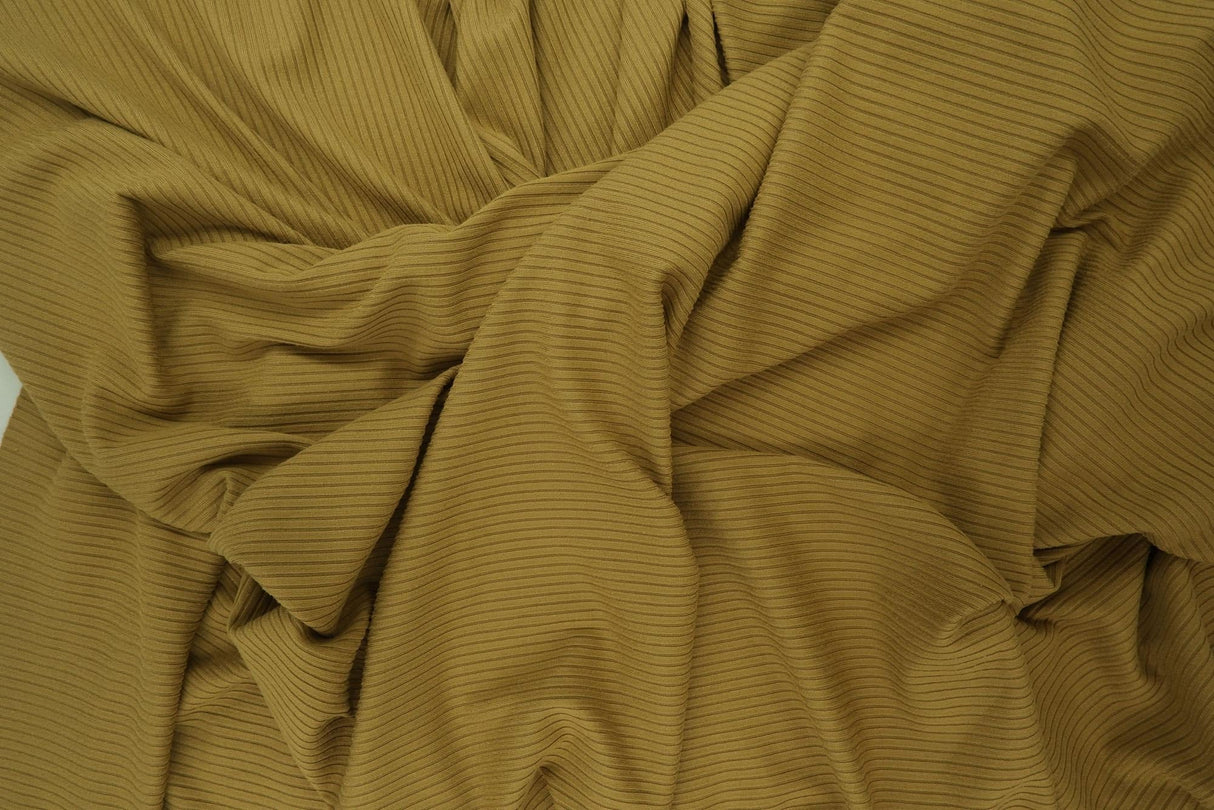 Rib Solid Stretch Knit Fabric