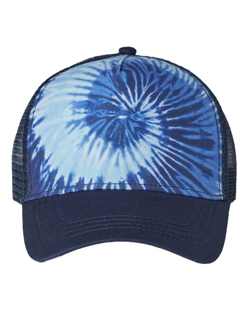 Tie-Dyed Five-Panel Trucker Cap