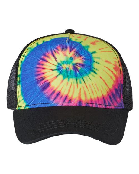 Tie-Dyed Five-Panel Trucker Cap