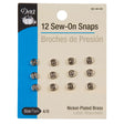 Dritz Nickel Sew On Snaps Size 4/0 - 12ct