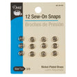 Dritz Nickel Sew On Snaps Size 3/0 - 12ct