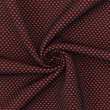1 Yard Sunset Orange-Black Mesh Stretch Double Knit Fabric 58 Inches