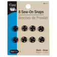 Dritz Black Sew On Snaps Size 1 - 8ct