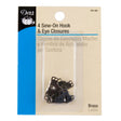 Dritz Black and Nickel Sew-On Skirt Hook & Eye Closures - 4ct