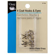 Dritz Nickel-Plated Coat Hooks & Eyes - 4ct