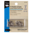 Dritz Nickel Hooks & Eyes Size 2 - 14ct