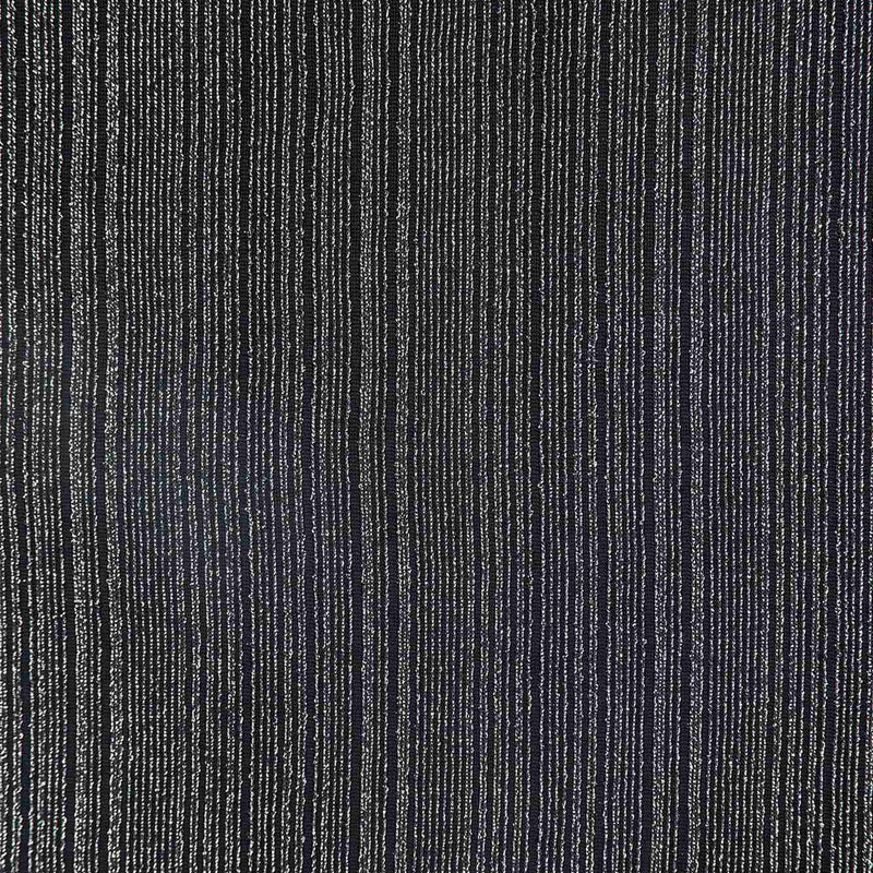 1 Yard Nylon Lurex Stripe Jersey Knit Fabric 200 GSM, 61'' Wide Nylon Lurex Spandex Blend Black/ Silver