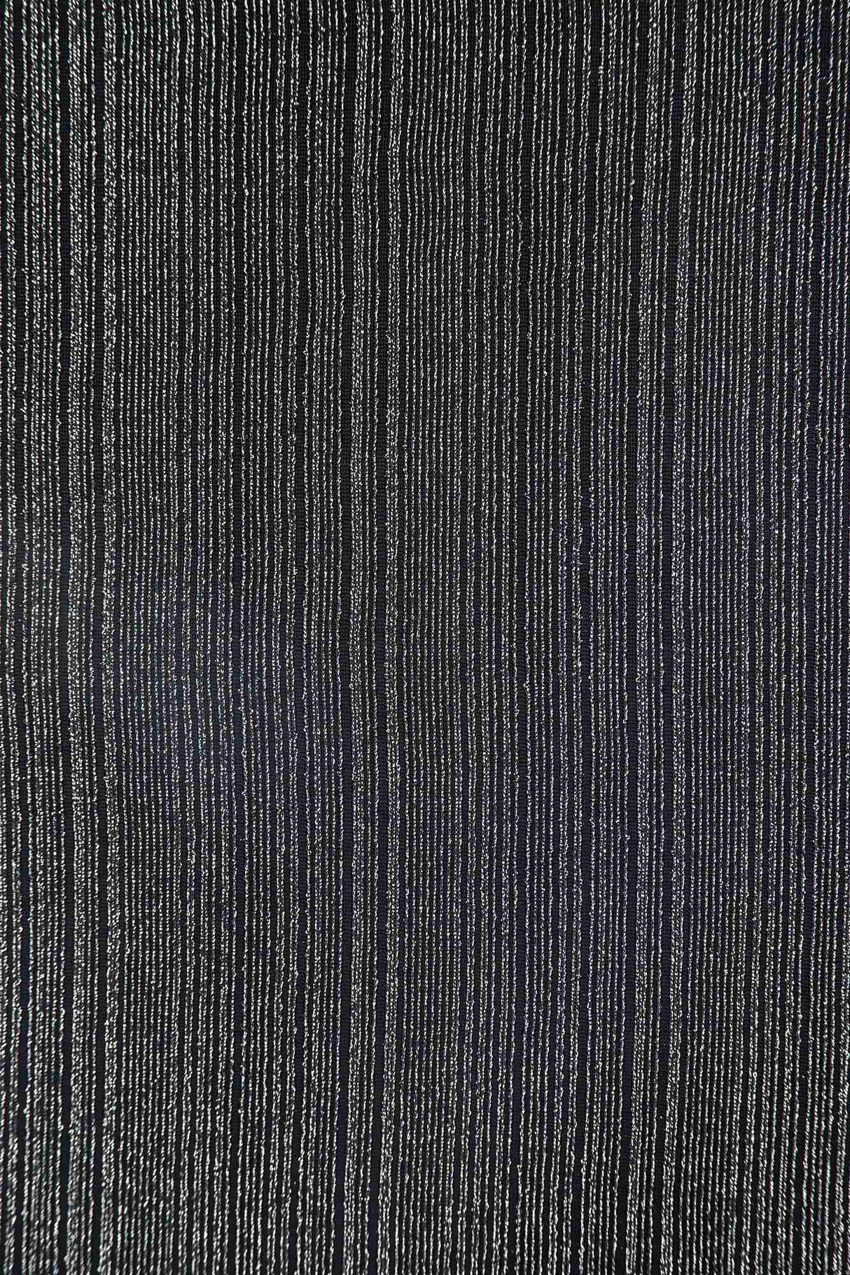 Lurex Stripe Stretch Knit Black/Silver