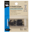 Dritz Black Hooks & Eyes Size 2 - 14ct