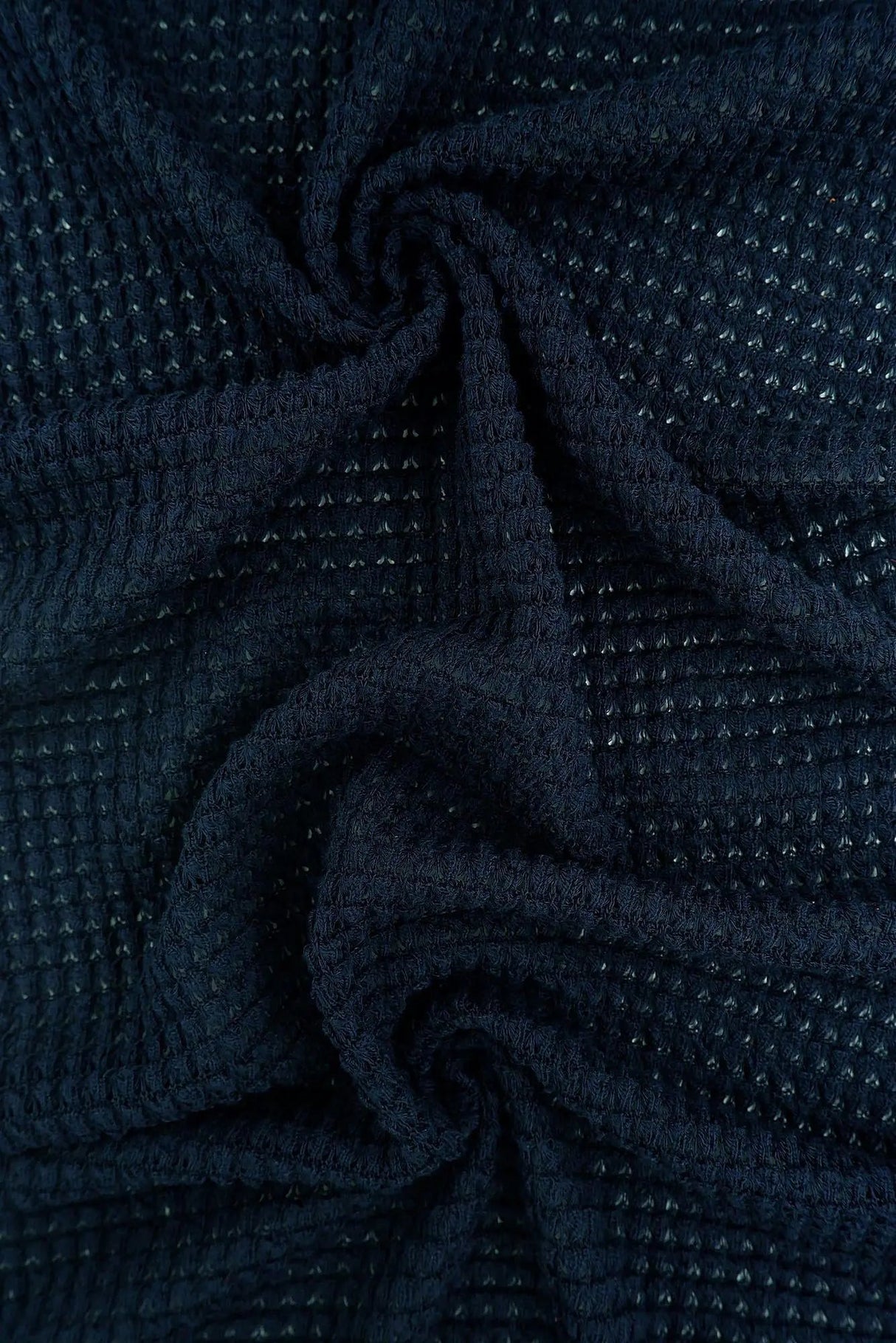 1 Yard Oversize Waffle Solid Knit Fabric 220 GSM, 54/56? Wide Polyester Rayon Spandex Blend