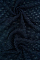 1 Yard Oversize Waffle Solid Knit Fabric 220 GSM, 54/56? Wide Polyester Rayon Spandex Blend