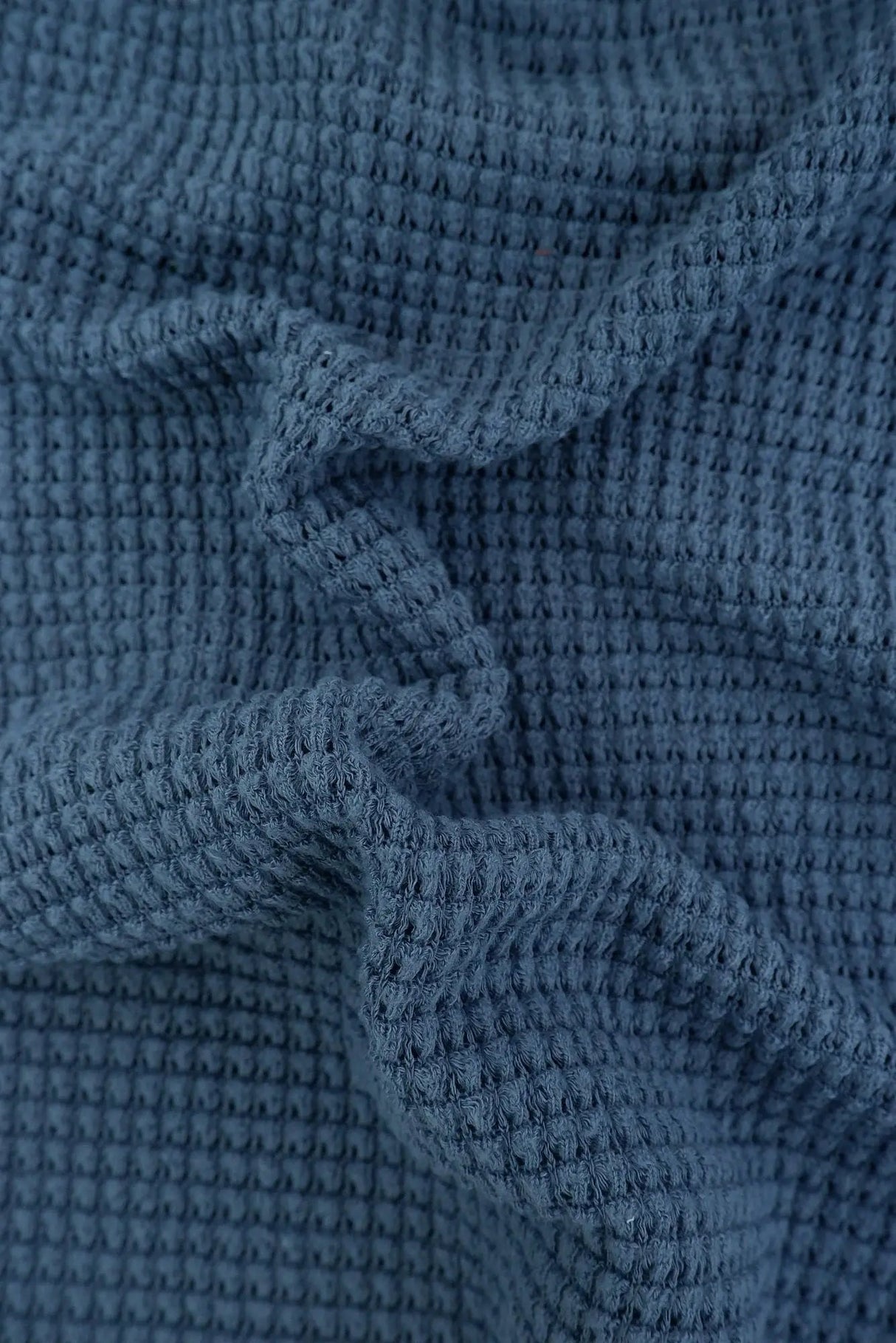 1 Yard Oversize Waffle Solid Knit Fabric 220 GSM, 54/56? Wide Polyester Rayon Spandex Blend