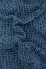 1 Yard Oversize Waffle Solid Knit Fabric 220 GSM, 54/56? Wide Polyester Rayon Spandex Blend