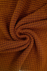 1 Yard Oversize Waffle Solid Knit Fabric 220 GSM, 54/56? Wide Polyester Rayon Spandex Blend