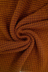 1 Yard Oversize Waffle Solid Knit Fabric 220 GSM, 54/56? Wide Polyester Rayon Spandex Blend