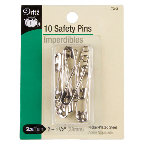 Dritz Safety Pins Size 2 -1 1/2" - 10ct