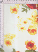 1 Yard Floral Print Hi Multi Chiffon Fabric Lightweight 100% Polyester 57/58″ Wide