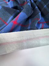 Polyamide Velour Checked Blue