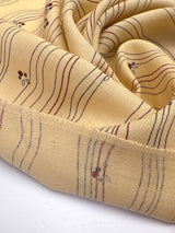 Printed Beige Wool Fabric
