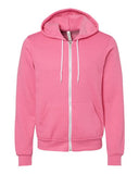 BELLA + CANVAS® Unisex Sponge Fleece Zip Hoodie 52% Cotton 48% Polyester Retail Fit
