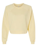 Women's Crop Raglan Fleece Crewneck Sweatshirt