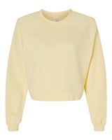 Women's Crop Raglan Fleece Crewneck Sweatshirt