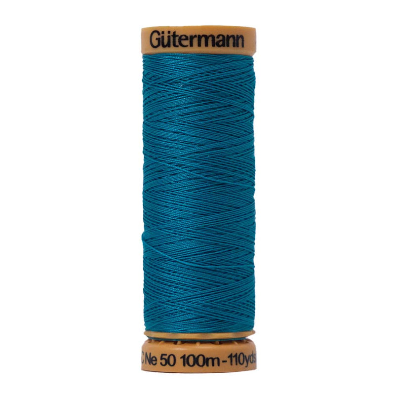 Gutermann Natural Cotton Thread 100m - 7540 Turquoise Blue