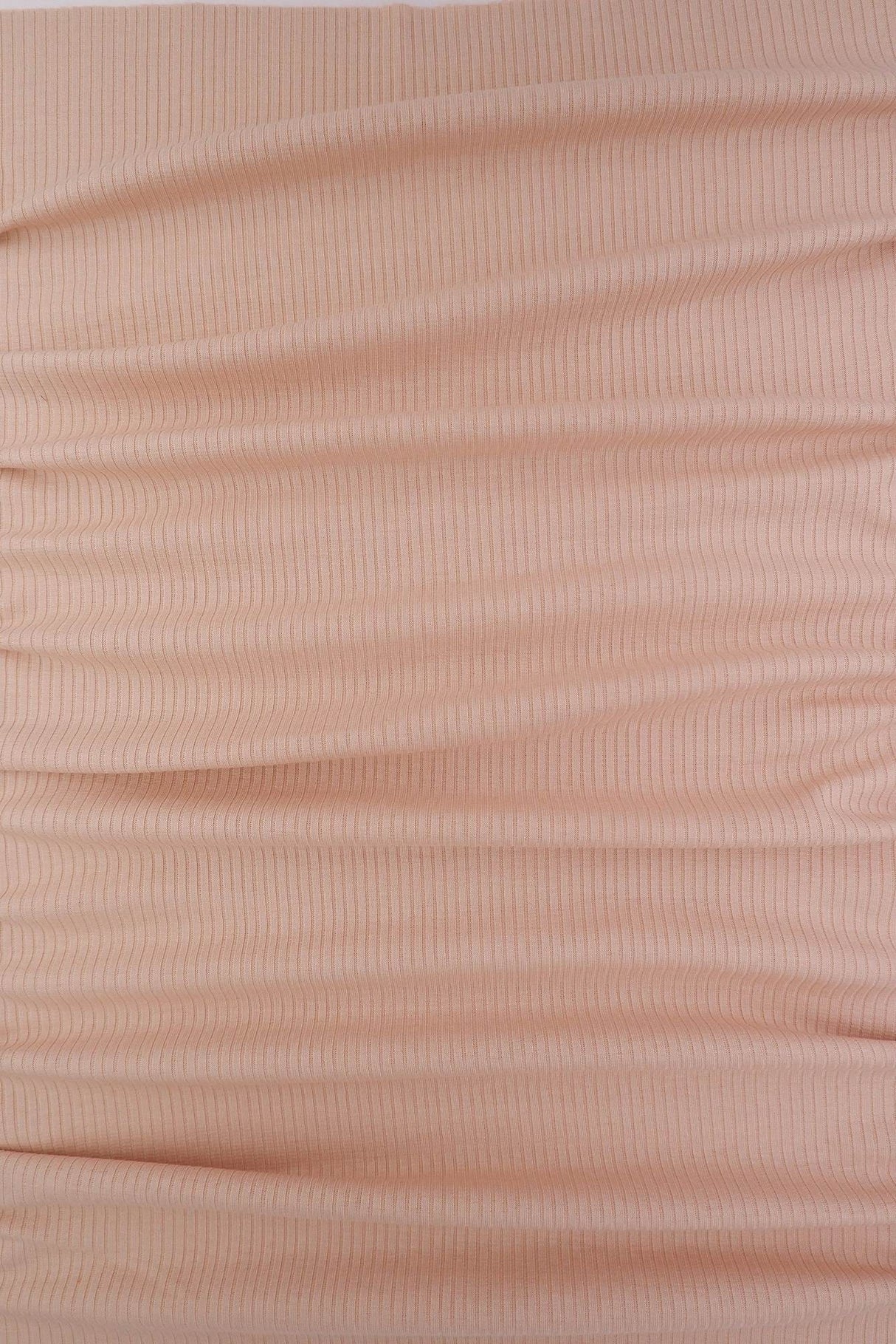 Rib Solid Stretch Knit Fabric