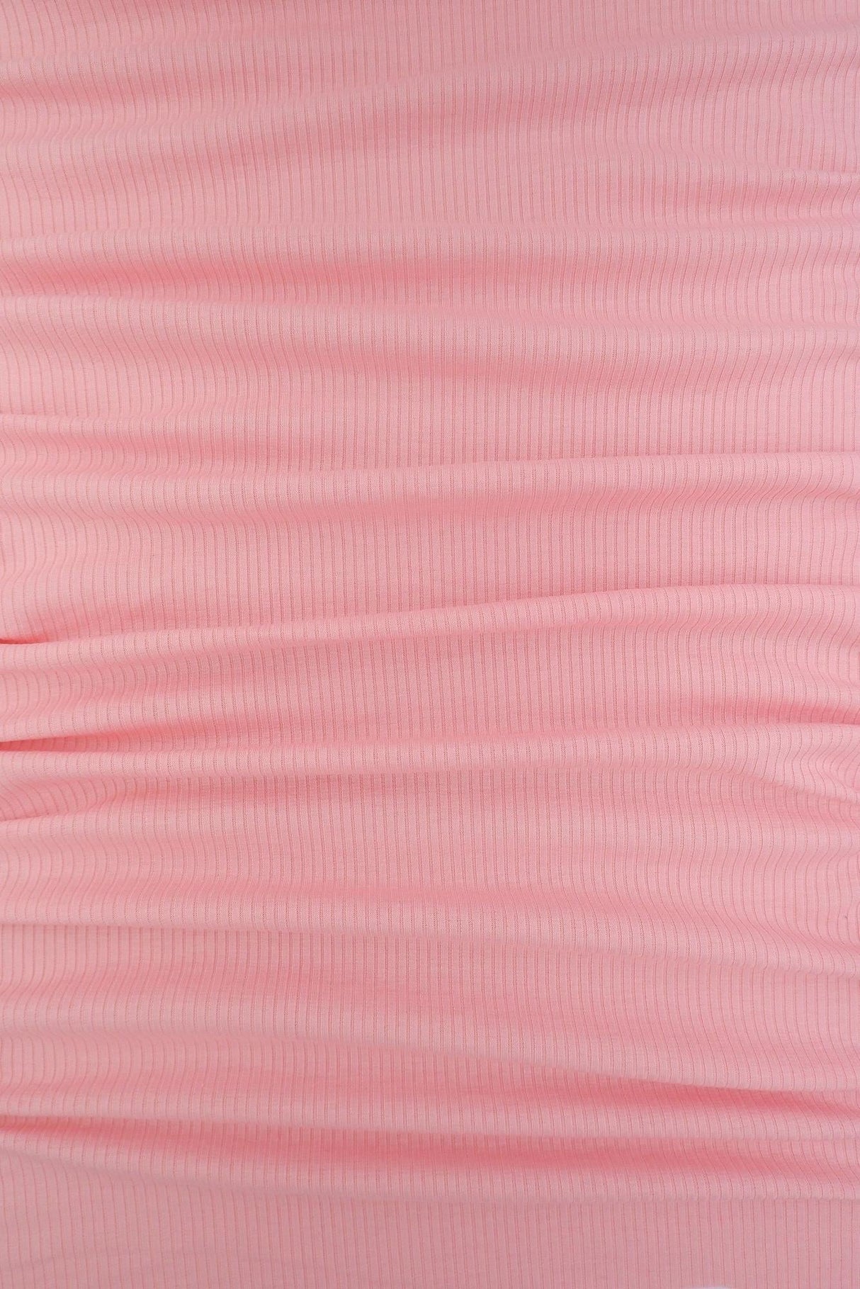 Rib Solid Stretch Knit Fabric