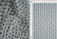 Polka Dot Mesh Stretch Fabric White/Black