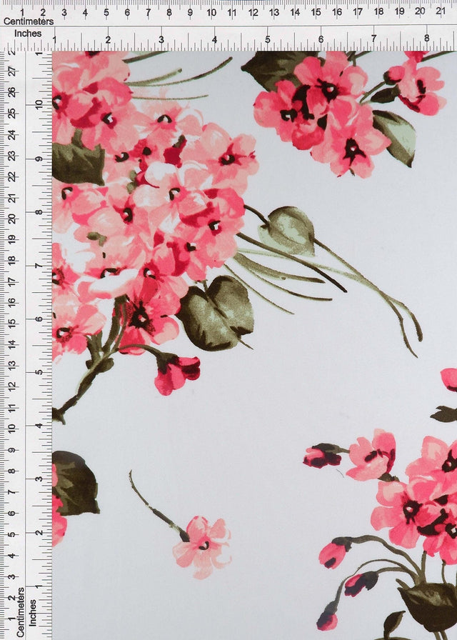 Floral Print Stretch Knit Fabric