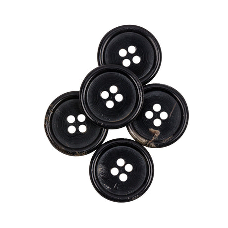 Black Horn Button - 32L/20mm