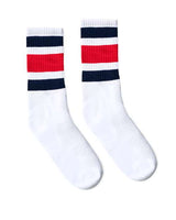 USA-Made Striped Crew Socks