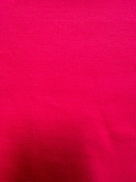 1 Yard Coral Red Cotton Spandex Rib Knit Fabric For Blouses Dresses And Activewear 43 Inches Width