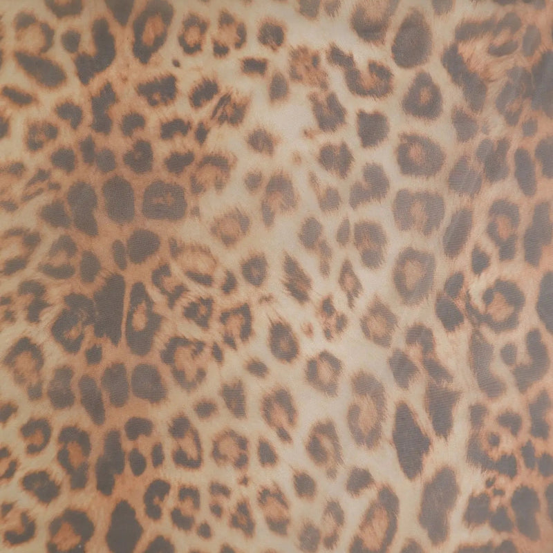 1 Yard Nylon Polyester Organza Animal Print Sheer Lightweight Woven Fabric 58/59" Width