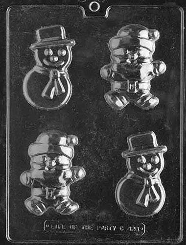Snowman & Santa Chocolate Mold - LPC428