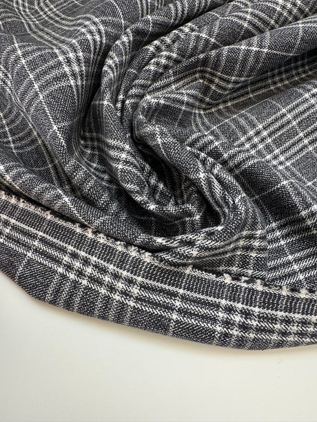 Cotton Twill Checked Jacket Fabric