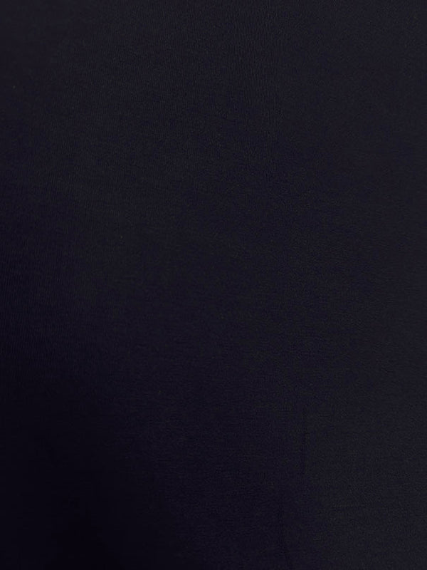 1 Yard Dark Blue Jersey Knit Fabric Rayon Spandex Blend Lightweight & Opaque 58" Width