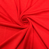 1 Yard Cherry Red Jersey Knit Rayon Spandex Fabric for Shirts, Pajamas, Activewear 58" Wide