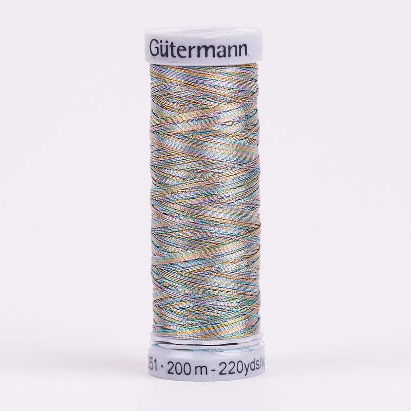 Gutermann Metallic Thread 200m - 71 Silver/Multicolor