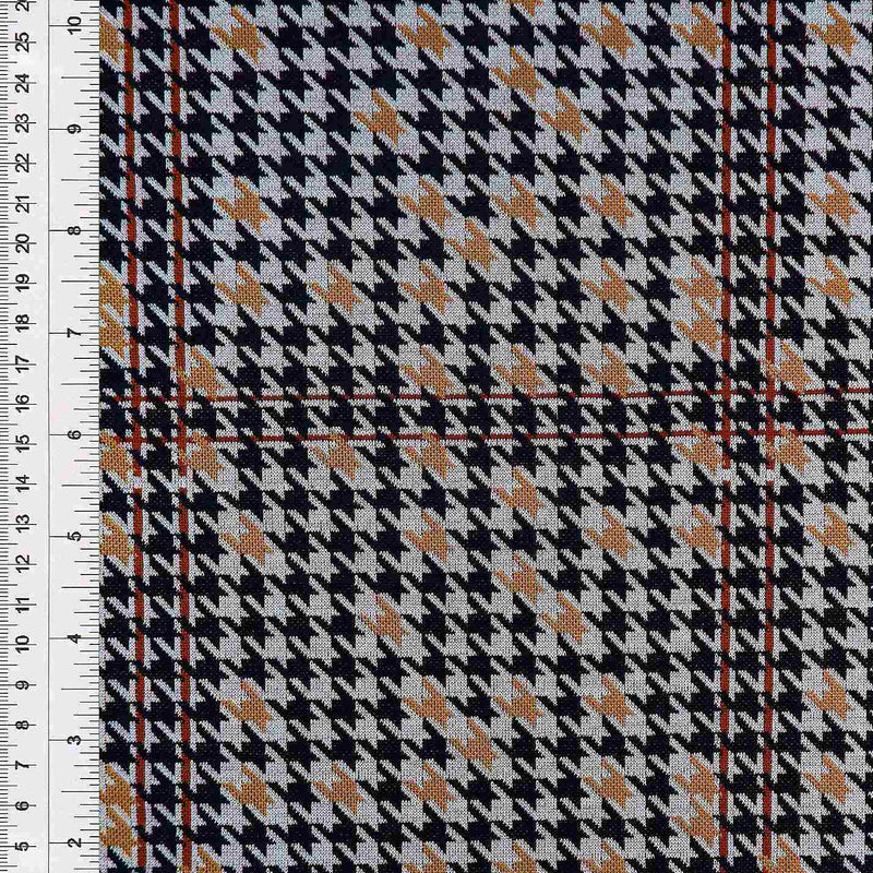 58/60" Double Knit Jacquard Plaid Fabric 90.5% Polyester 8.5% Rayon 1% Spandex 230 GSM 1 Yard
