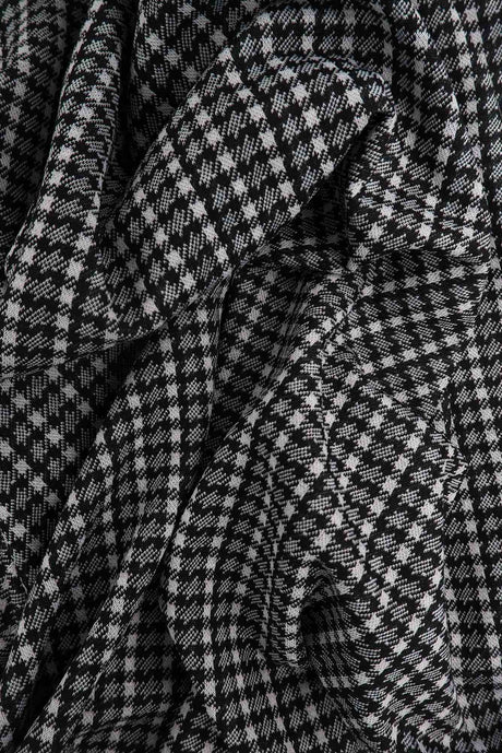 1 Yard 58/60" Double Knit Jacquard Plaid Fabric 90.5% Polyester 8.5% Rayon 1% Spandex 230 GSM