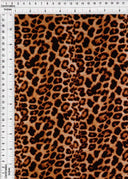 1 yarda de tela de punto cepillada DTY con estampado de leopardo y guepardo, poliéster y spandex suave y elástico, ancho de 58/60 pulgadas