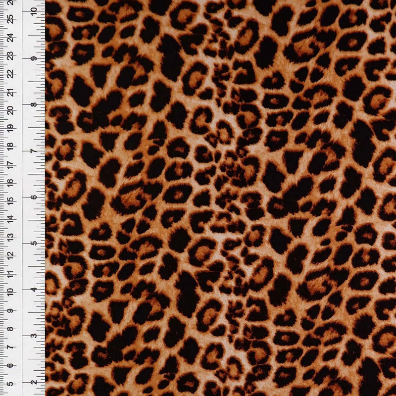 1 Yard DTY Brushed Animal Print Knit Fabric, 58/60? Wide Polyester Spandex Blend